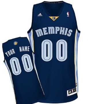 Men & Youth Customized Memphis Grizzlies Navy Blue Jersey